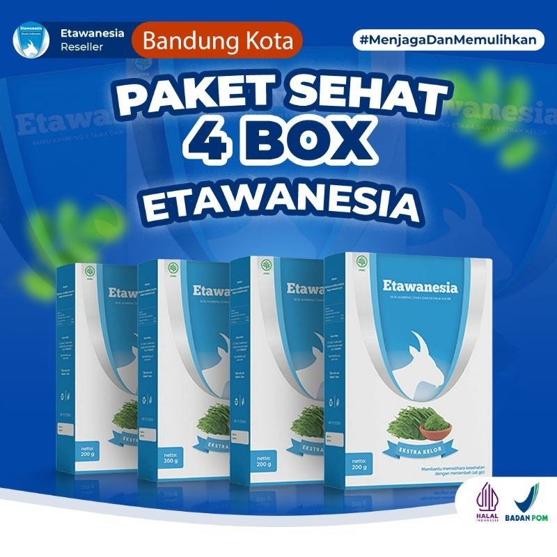 

SUSU ETAWANESIA ORIGINAL PAKET SUPER HEMAT 4 BOX Susu Kambing Etawa Premium Etawa Biru