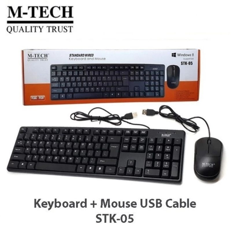 kibot keyboard kabel USB plus mouse usb PC komputer stk 05 mtech