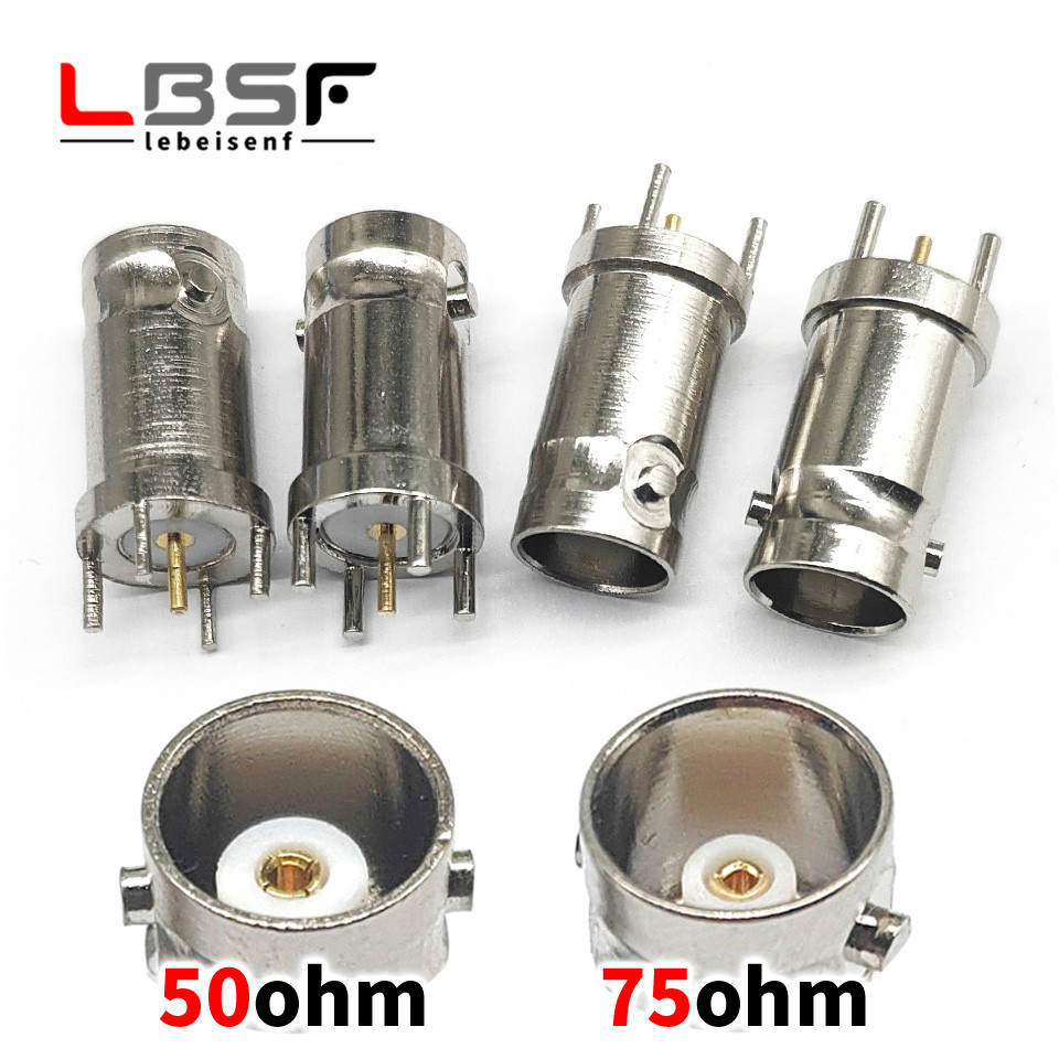 BNC-KE copper BNC/Q9 female PCB soldering board straight plug BNC connector four-legged soldering bo