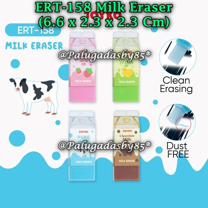 

(1 Pak Isi 24 Pcs) GROSIR Penghapus JOYKO ER-158 Milk Eraser / Penghapus Joyko ERT-158 (1 Pak/24)