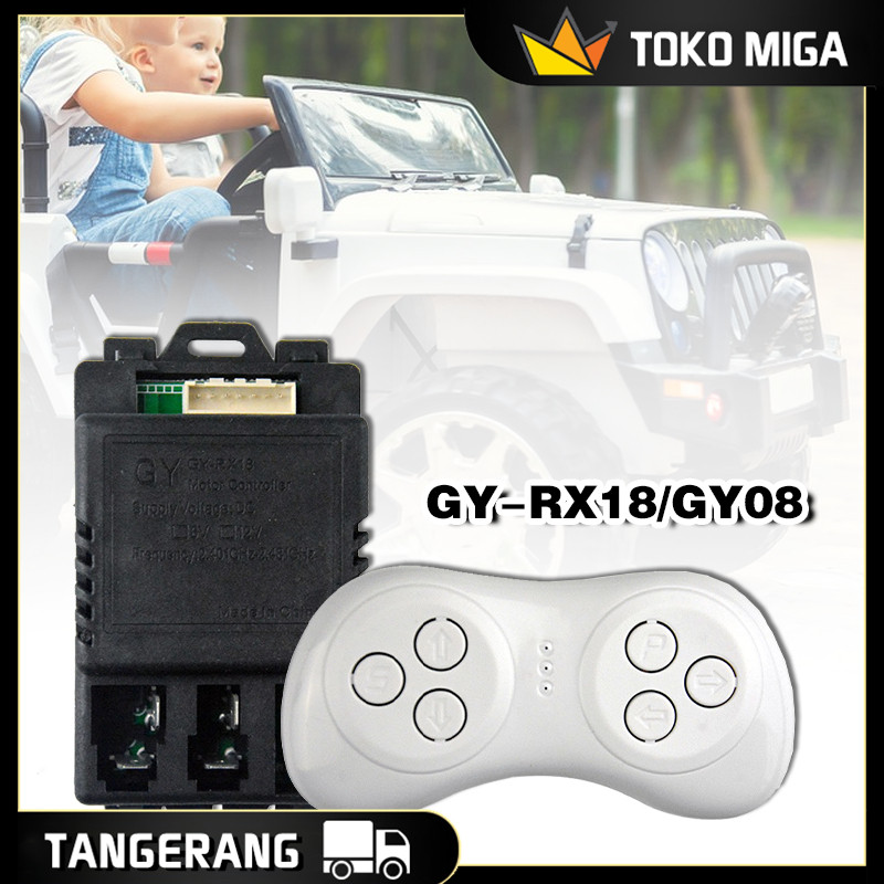 WIDHISTORE Remote Control Mobil AKI Anak GY-RX18 GY08 7 Pin Receiver Mobilan AKI 12 Volt  6 Volt Rec