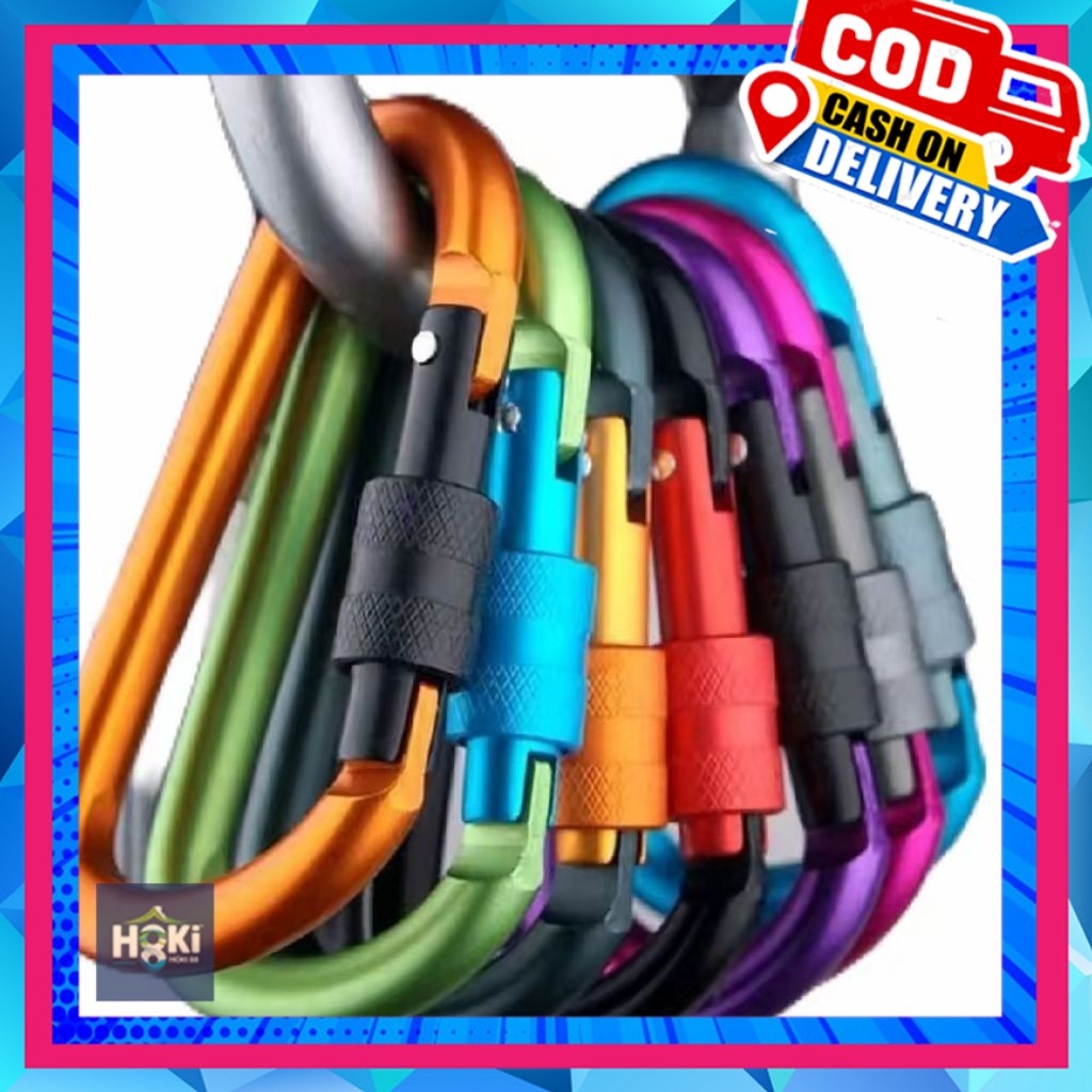 LIXADA Quickdraw Carabiner Aluminium Gantungan Tas KARABINER 8CM Warna-warni untuk Tas Anda