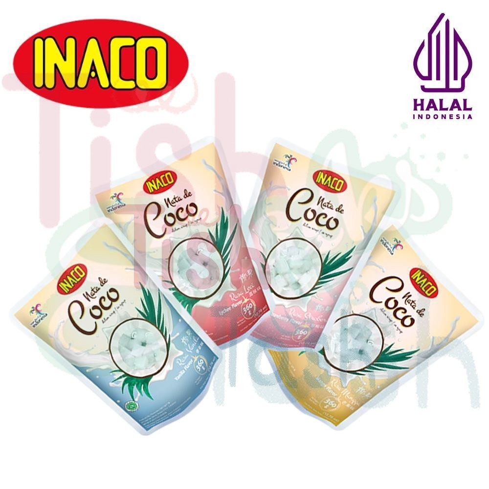 

Inaco Nata De Coco 360gr - Rasa Vanilla Lychee Strawberry Mango SATUAN
