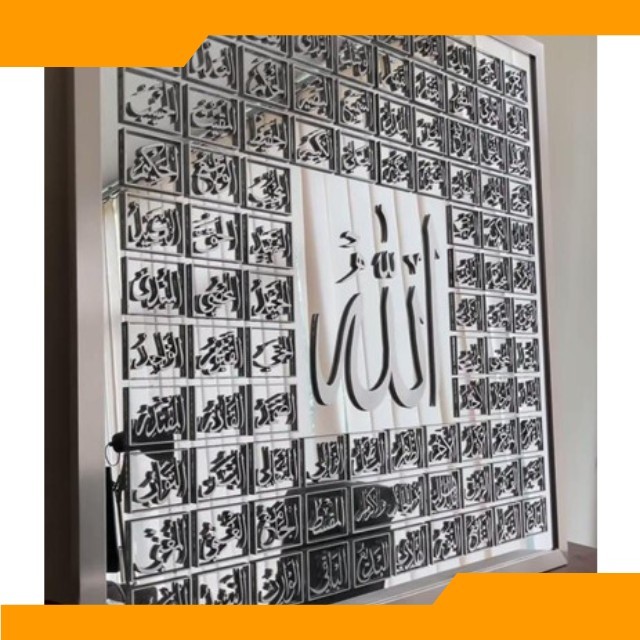 ASMAUL HUSNA Kaligrafi akrilik islami asmaul husna termurah jumbo 100 x 80 cm