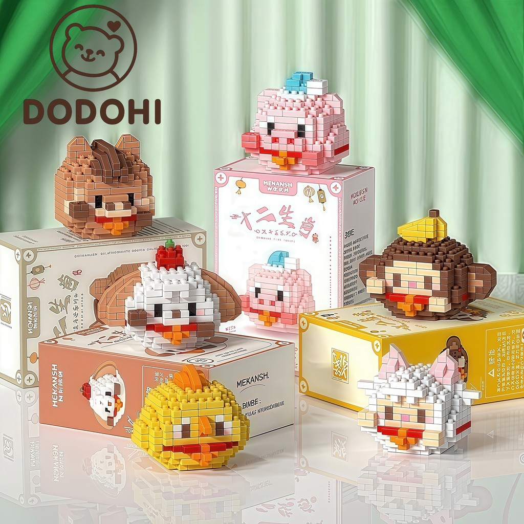 Blok Hewan /Blok Hewan Zodiak / Nano Block Bricks/ Blok Mainan Anak-anak / Mainan Pendidikan/Toys Bl