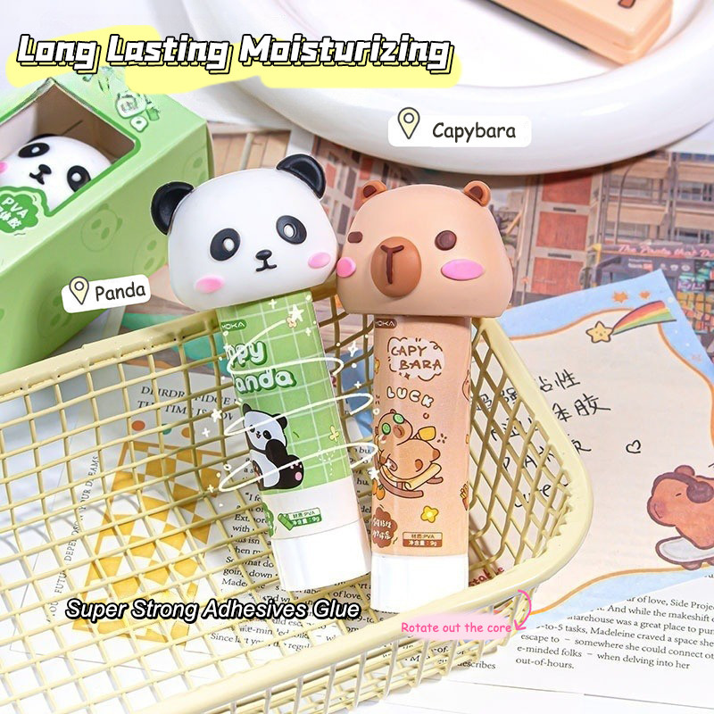 

1pc Cute Children Solid Glue Cartoon Capybara Solid Glue Super Strong Adhesives Glue Stick Office Supplies Student Stationery