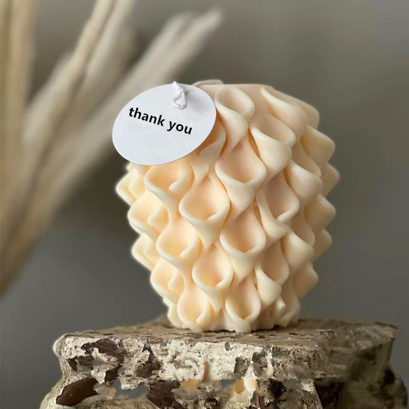 

DIY Irregular Geometric Wave Pillar Candle Molds Modern Candles Making Silicon Mold Craft Home Decor Resin Mold