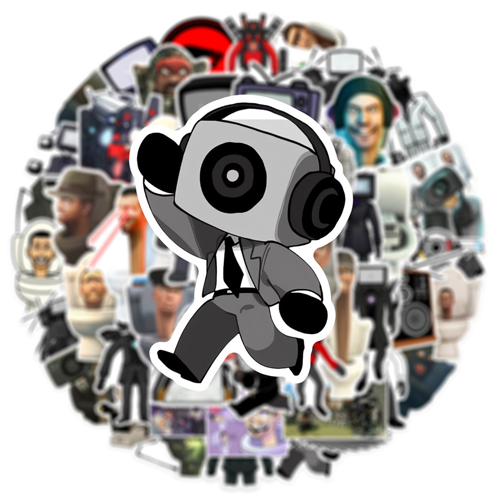 

10/30/50PCS Skibidi Toilet Cartoon Game Stickers Decals For Phone Notebook Laptop Bike Suitcase PVC Waterproof Kids Sticker Toys