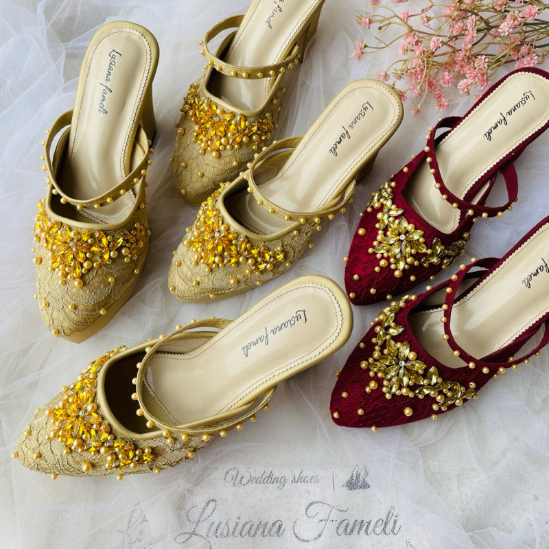 | Sendal pesta kondangan bebas custom heels ootd shoes wedding sepatu pengantin sandal kondangan sep