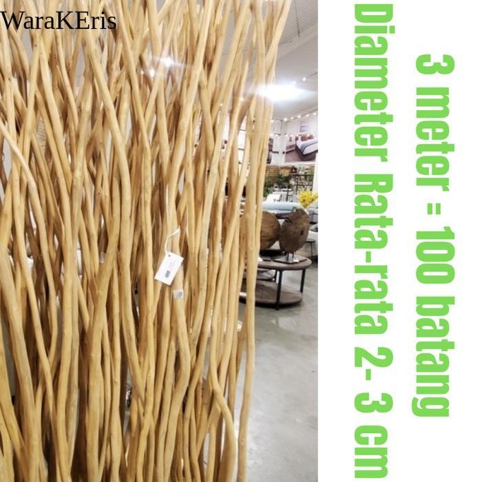 ranting pohon jati kayu ranting dekorasi panjang 100-400cm WR16