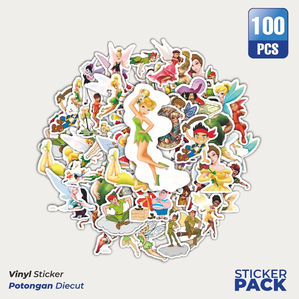 

Super Hemat! 100 PCS Stiker Tinker Bell V1 Waterproof Aesthetic- Untuk Laptop, Motor, dan Helm - Paper Stationery Pack