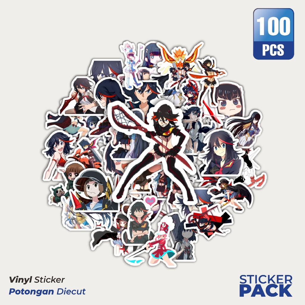 

Super Hemat! 100 PCS Stiker Anime Series Kill La Kill Karakter Mix 2 Waterproof Aesthetic- Untuk Laptop, Motor, dan Helm - Paper Stationery Pack