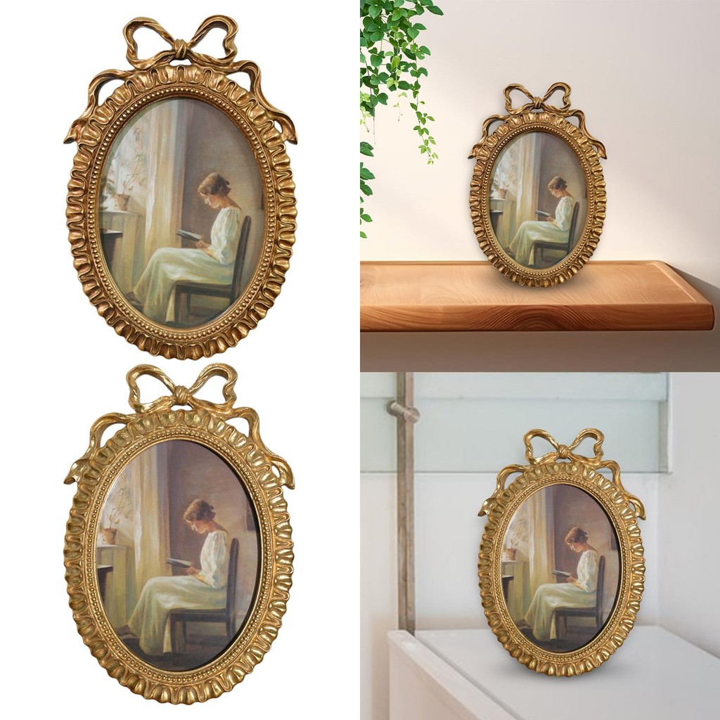 

Resin Oval Picture Frame 25.5x17.5cm Home Decoration for Weddings Decor