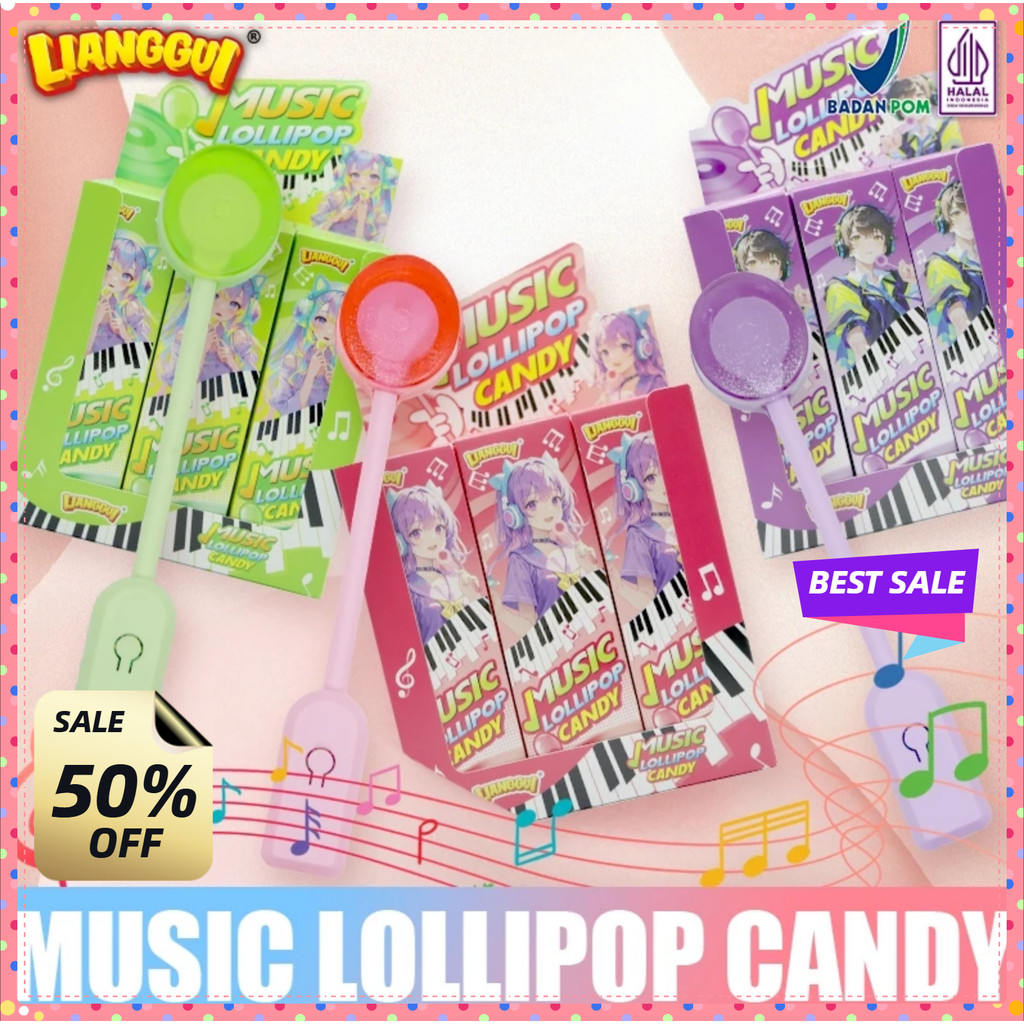 

[Terlaris di seluruh jaringan] Permen lollipop musik Lianggui Lolipop Musik 3 Rasa HALAL - Apel Hijau Anggur Stroberi Mainan & Cemilan Anak Unik