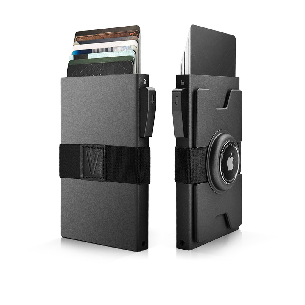 

Smart Airtag Wallet Men: Metal Wallet with Airtag Holder - AirTag Wallet for Men Airtag, Slim Minimalist Pop Up Card Wallet