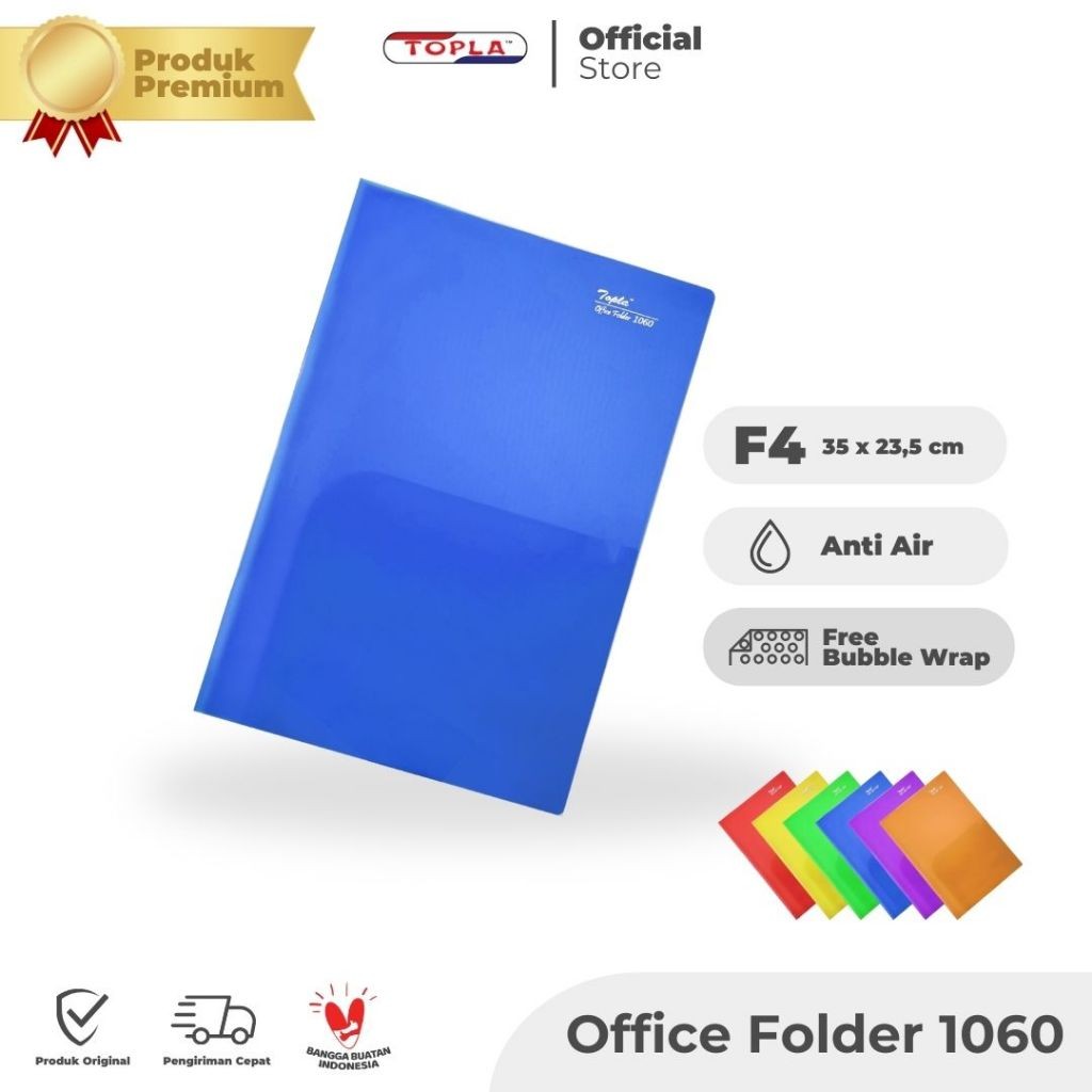 

Office folder 1060 map organizer kertas ukuran folio full warna Topla