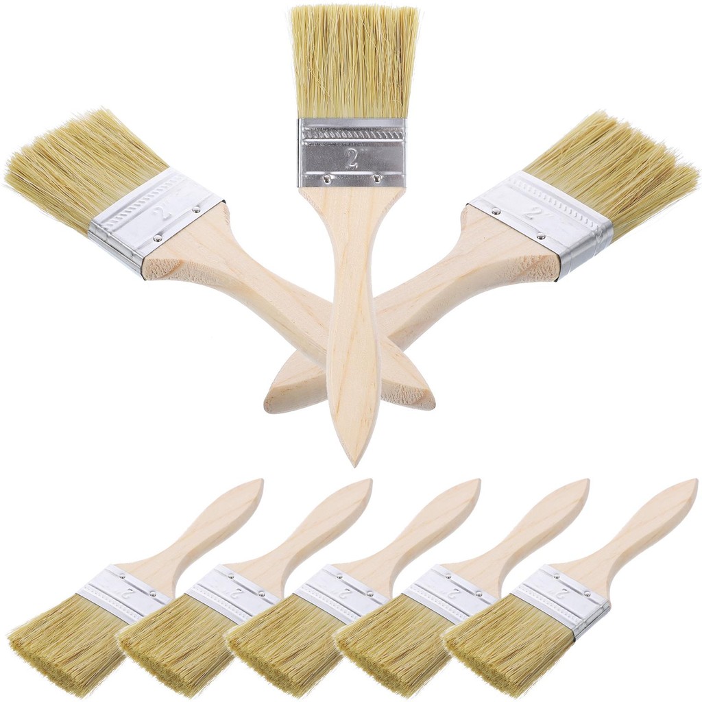 

23Pcs Premium Bristle Wooden Handle Painting Brush Set For Furniture Art Craft Decor 2Inch Thin Ergonomic Design Smooth Finish