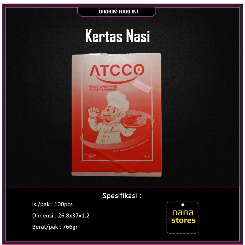 

Kertas Nasi Bungkus Coklat Kertas Nasi Coklat Isi 100 Lbr