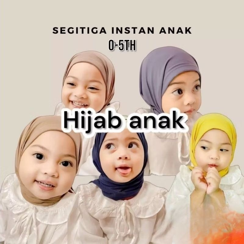 [oddsolshop] pekanbaru/Jilbab Anak Perempuan Kerudung Segitiga Instan