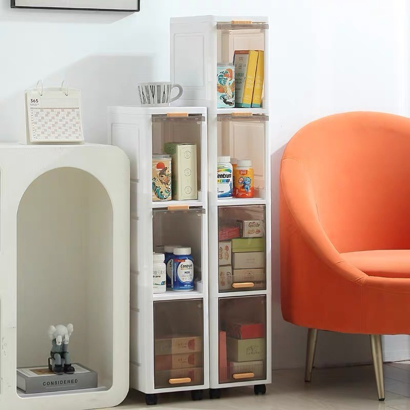 HOHome Rak Susun Serbaguna Rak Plastik 5 Susun Dengan Rod Rak Plastik Rak Makanan Rak Dapur