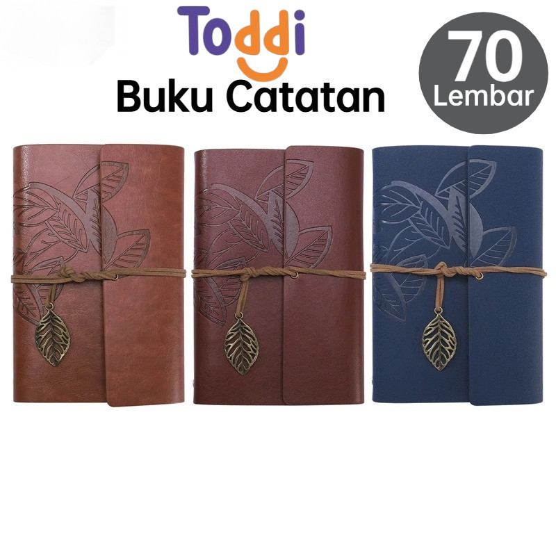 

Toddi Buku Catatan Harian Binder Kulit Retro Kertas A6 70GSM 140 Halaman Blank - B-606 - COD