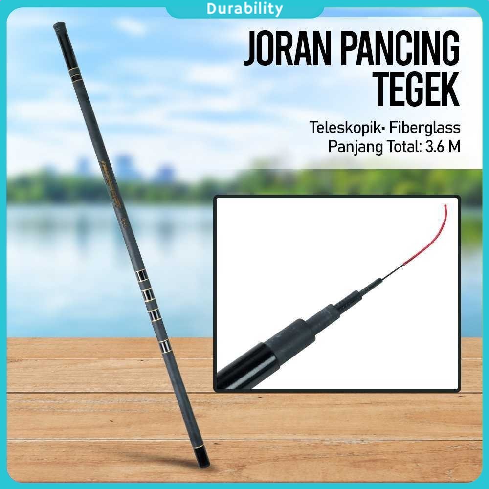 TaffSPORT Joran Pancing Tegek Fiberglass Fishing Rod - 360