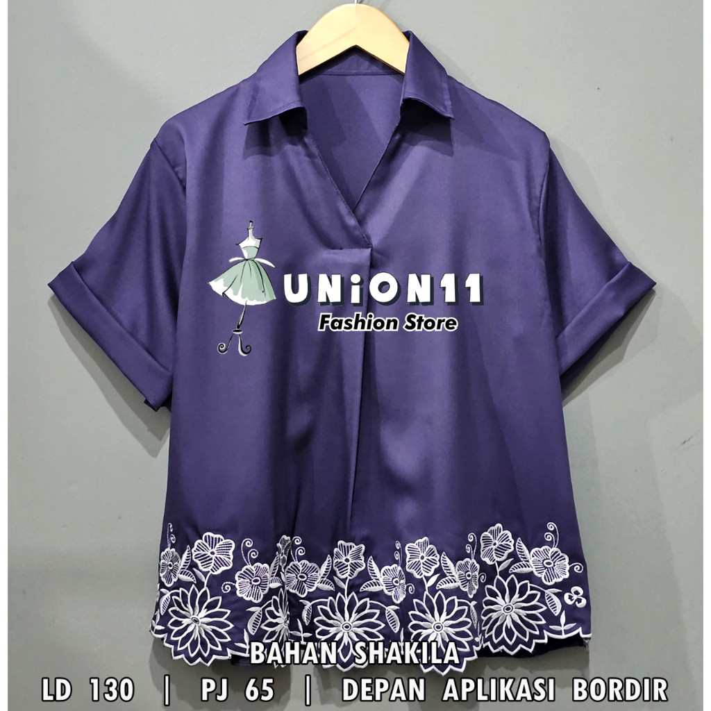 [𝗗𝘆𝗻𝗮𝗿𝗮]  KEMEJA JUMBO XXXXL WANITA LD 130 /  ATASAN JUMBO WANITA LD 130 / KEMEJA WANITA JUMBO LD 13