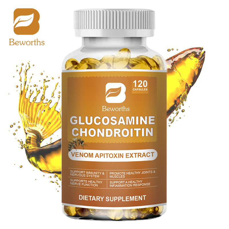 Beworths Glucosamine Chondroitin Capsules with Bee Venom for Bone & Joint Support Stress Relief Infl