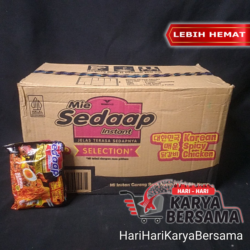 

MAKANAN MI INSTAN MIE SEDAAP SEDAP KOREAN SPICY CHICKEN PER KARTON ISI 40'S X 87GR