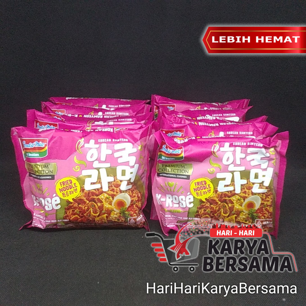

MAKANAN MI INSTAN INDOMIE GORENG K-ROSE ALA KOREAN PACK 10'S X 85GR