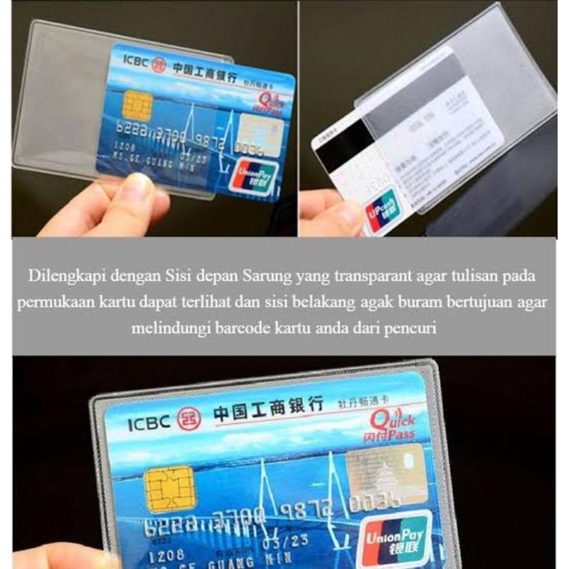 

JJ Plastik Kartu KTP ATM SIM Plastik Cover Pelindung Kartu Anti Gores