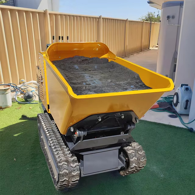 Mini Dumper Crawler Small Rubber Crawler Transport Truck Mini Tracked Dumper Rotate Lifting 1200kg w