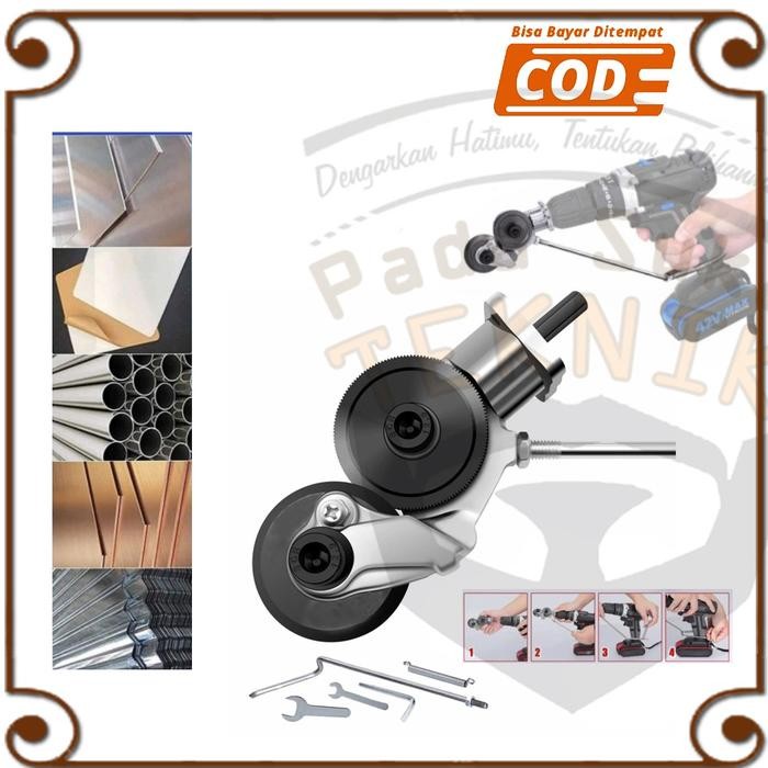 

READY adaptor bor gergaji/gunting potong plat seng spandek lembaran pipa - adaptor saja