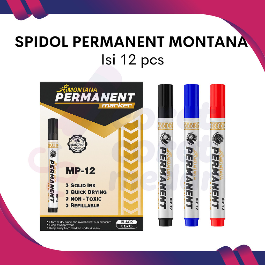 

SPIDOL MONTANA MP-12 PERMANENT PER BOX ISI 12PCS