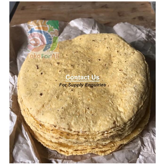 

Corn Tortilla Frozen Kulit Nachos, Murah, 15cm +/- 20 pcs - 15cm