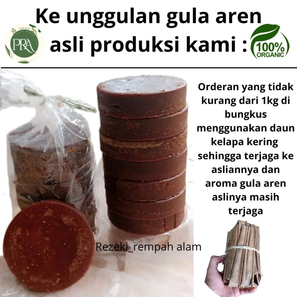 

Gula aren asli 100% 1kg fress