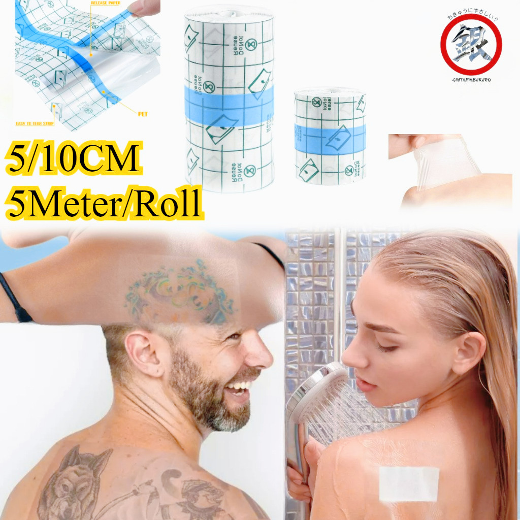 5M/Roll Plester Anti Air/Tranparent Film Dressing Roll / Anti Luka Plester/ Pita Medis Anti Air/Taha