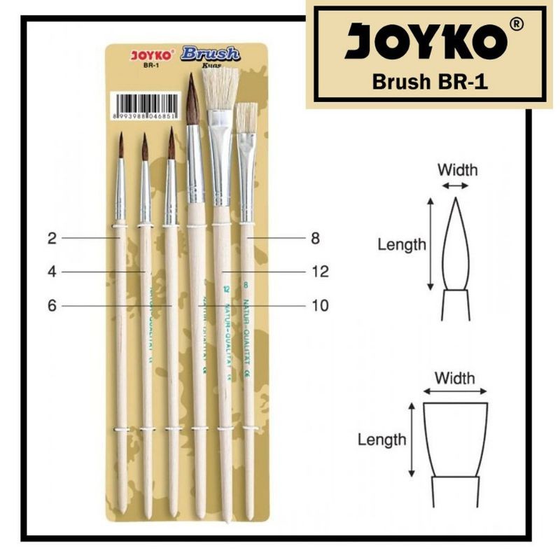

Kuas Lukis/Brush Set Joyko BR-1 ( 1set )