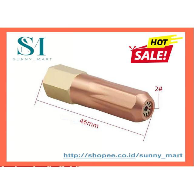 Pure Copper Acetylene Propane Gas Welding Nozzle H01-6, H01-12, H01-20 Plum Blossom Welding Nozzle