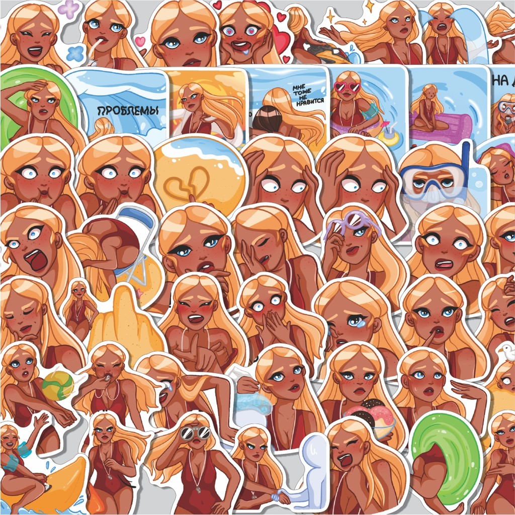 

Stiker Cutting Pack Stiker Ril Isi 100Pcs Series Aesthetic Lucu Keren Untuk Koper Bahan Vynil