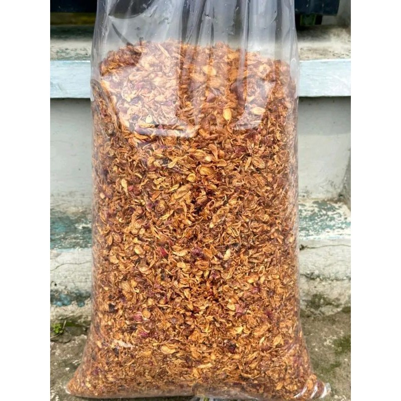 

Bawang Goreng Merah brebes 1kg siap saji c 1000gr