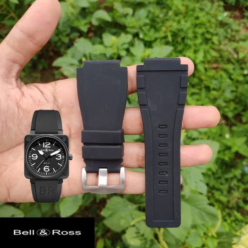 Tali Jam Tangan Karet Rubber Bell & Ross Tali Jam BR Bell Ross