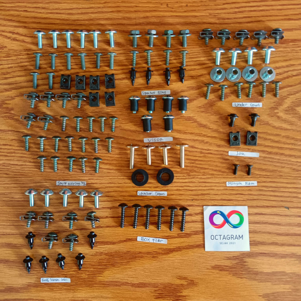 COD / Promo / Diskon / Baut Full Set Body GSX 150R/Baut Body Full Set Suzuki GSX 150R Motorcycle