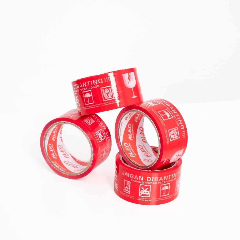 

Lakban Fragile Merah Jangan Dibanting 48mm x 50 Yard ALEO