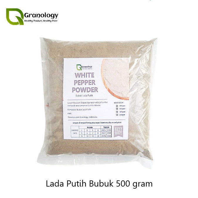 

[[ K23 - BEST SELLER ]] Lada Putih Bangka Bubuk / White Pepper Powder (500 gram) by Granology