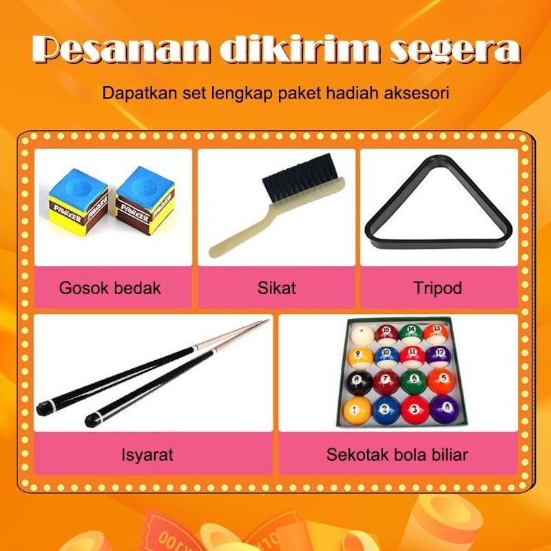 Mini Pool Table / Meja Billiard Mini / Billiard Table Bonus /Mini Pool Table 140cm