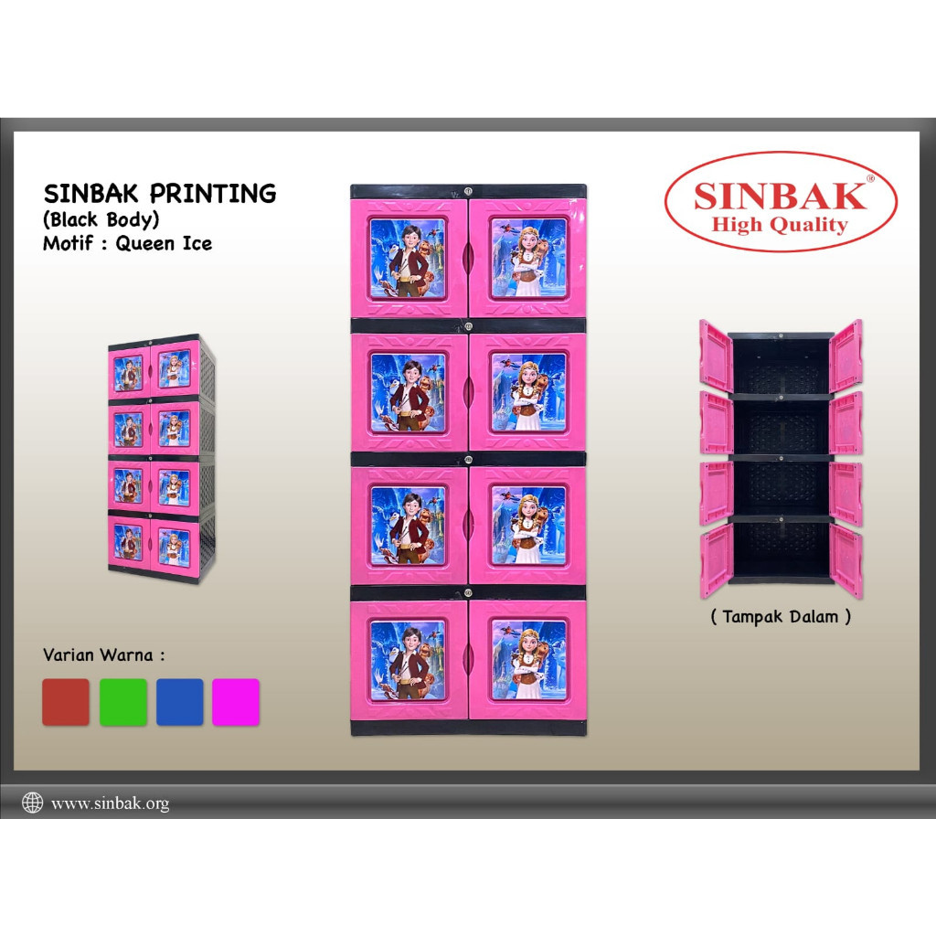 Lemari Plastik Susun 3 / Susun 4 Sinbak HIGH Quality Original