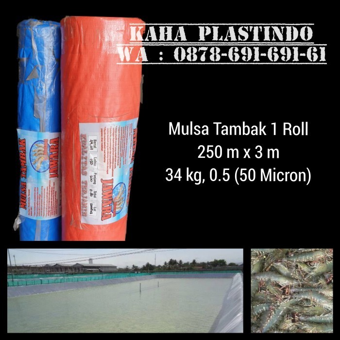 PLASTIK MULSA TAMBAK 50 Micron 1 ROLL 250 m x 3 m, 34 Kg