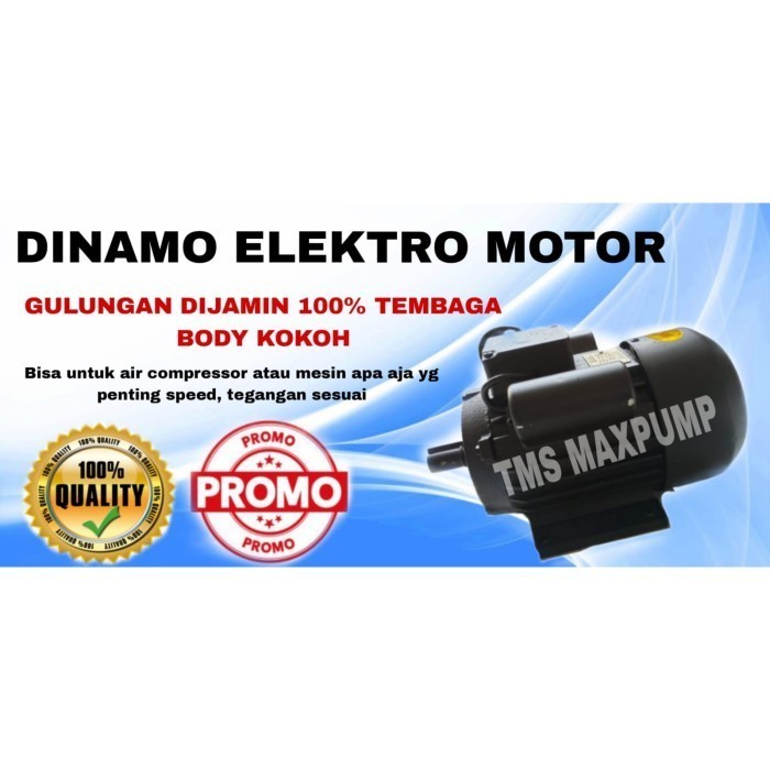 Dinamo 4pole Motor Induksi Dinamo 1phase 3/4hp Penggerak Electro motor