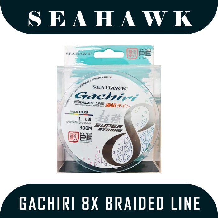 Senar Pancing PE Seahawk Gachiri X8 300m - PE#5.0(0.28mm)